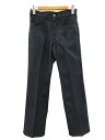 【中古】ラングラー WRANGLER ランチャー ドレスパンツ WI1141 フレア ブーツカット スラックス 紺 ネイビー S メンズ 【ベクトル 古着】 250610