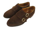 【中古】トリッカーズ TRICKER'S ダブルモックシューズ スウェード 革靴 6 1/2 E 茶色 ブラウン メンズ 【ベクトル 古着】 250701