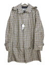 【中古】未使用品 アクアスキュータム AQUASCUTUM フード付き 2way コート はっ水 40 チェック 撥水 ベージュ系 アウター 上着 メンズ 【ベクトル 古着】 250701