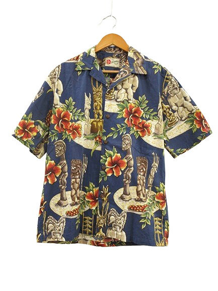 【中古】The Hawaiian Original ザハワイアンオリジナル アロハシャツ ハワイアンシャツ ハワイ製 M マルチカラー 総柄 メンズ 【ベクトル 古着】 250705