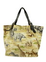 【中古】DULUTH PACK ダルースパック アニマル柄 トートバッグ ベージュ系 アニマル柄 BAG カバン 手提げ鞄 レディース 【ベクトル 古着】 250710