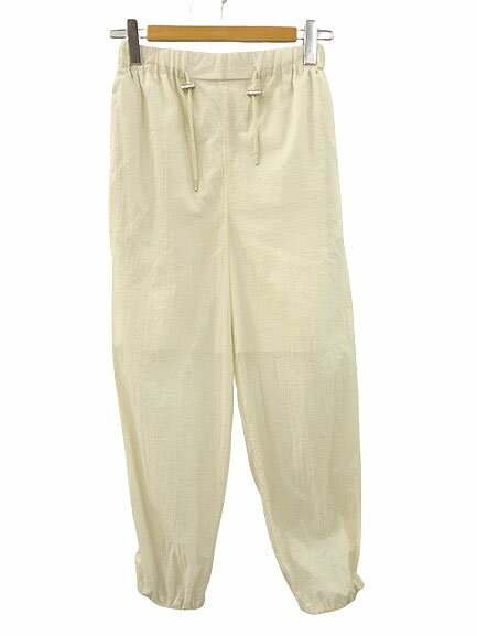 【中古】ディスコート Discoat パラシュートパンツ S アイボリー 薄手 テーパード ボトムス レディース 【ベクトル 古着】 250824