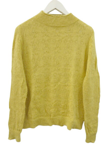 【中古】atelier macaron アトリエマカロン ニット 長袖 ボトルネック 黄色 イエロー 38 M センソユニコ トップス レディース 【ベクトル 古着】 250827