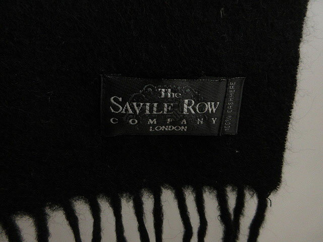 【中古】The SAVILE ROW COMPANY マフラー カシミヤ ブラック 黒 メンズ 【ベクトル 古着】 250830