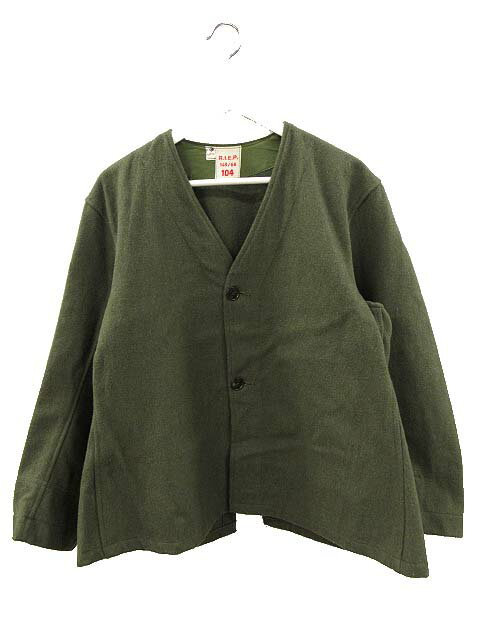 【中古】ヴィンテージ VINTAGE 80s フランス軍 ウール ライナージャケット ノーカラー EURO ミリタリー 104 メンズ 【ベクトル 古着】 25...
