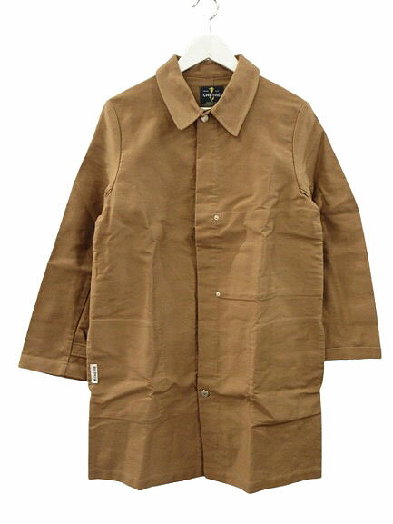 【中古】CHEVRE シェーブル ステンカラー フレンチワークコート M ブラウン アウター メンズ 【ベクト..