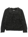【中古】トゥービーシック TO BE CHIC スウェット プルオーバー フラワーモチーフ II ブラック 黒 トップス レディース 【ベクトル 古着】 250920