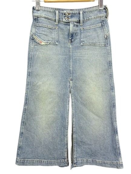 【中古】ディーゼル DIESEL デニム スカート 23 ブルー系 DE-HUSH-MID ボトムス 2024 レディース 【ベクトル 古着】 260113