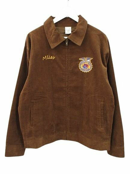 Other - 【中古】ALCARZA FARMER'S JACKET J-5722 アルカルザ FFA ファーマーズジャケット XL 茶色 ブラウン コーデュロイ ジップアップ 刺繍 アウター メンズ 【ベクトル 古着】 260307