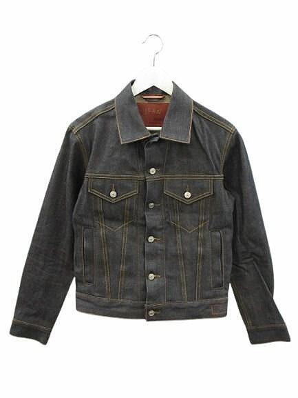 乐天商城 - 【中古】JEAN SHOP ジーンショップ TRUCKER JACKET JM854 トラッカージャケット デニムジャケット XS インディゴブルー Gジャン ジージャン アウター メンズ 【ベクトル 古着】 260324