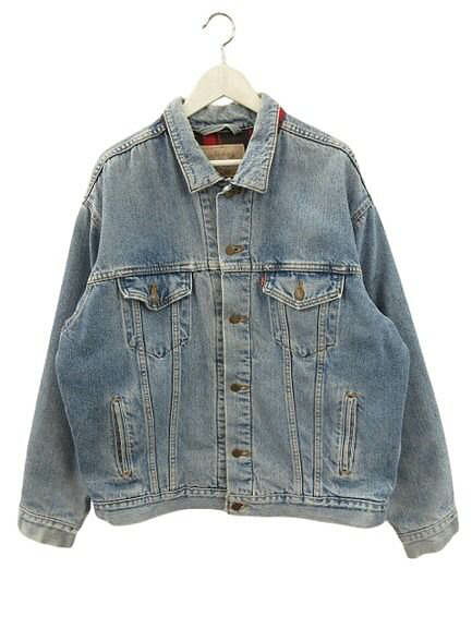 【中古】リーバイス Levi's 90s 70427 4891 デニムジャケット バッファローチェックライナー USA製 Gジャン ヴィンテージ メンズ 【ベクトル 古着】 260324