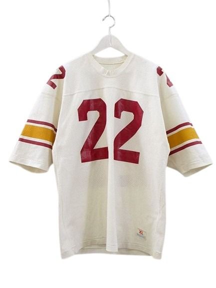 【中古】チャンピオン CHAMPION 70s フットボールTシャツ ゲームシャツ 22 ホワイト ヴィンテージ ビッグサイズ XL メンズ 【ベクトル 古着】 260403