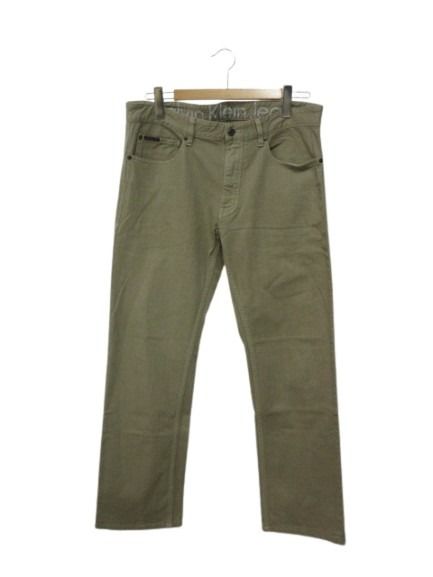 乐天商城 - 【中古】カルバンクラインジーンズ Calvin Klein Jeans デニム パンツ ジーパン ジーンズ ブラウン系 ベージュ 茶 無地 34 メンズ 【ベクトル 古着】 260404
