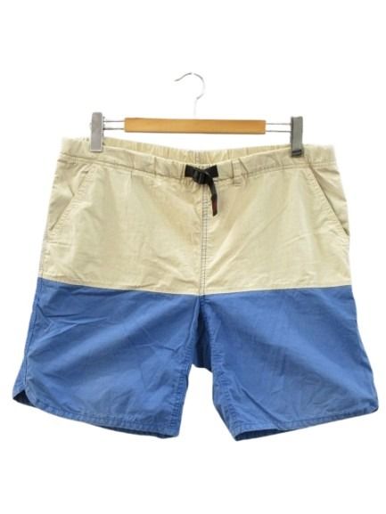 【中古】グラミチ GRAMICCI サーフショーツ ショートパンツ L ベージュ ブルー バイカラー ボトムス アウトドア メンズ 【ベクトル 古着】 260414