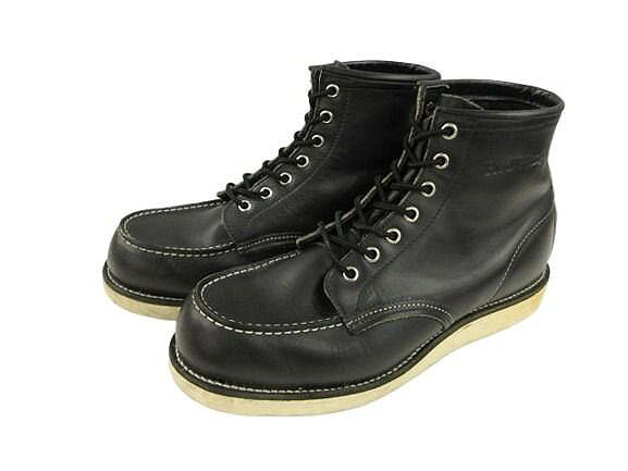 【中古】レッドウィング REDWING 00s 8130 アイリッシュセッター モックトゥ ブーツ 刺繍 羽タグ 9.5 2E ブラック メンズ 【ベクトル 古着】 260414