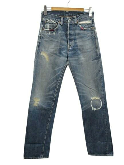 【中古】リーバイス ビンテージ クロージング LEVI'S VINTAGE CLOTHING 00s 66501 デニムパンツ 日本製 カスタムモデル W32 ダメージ加工 セルビッジ ジーンズ メンズ 【ベクトル 古着】 260416