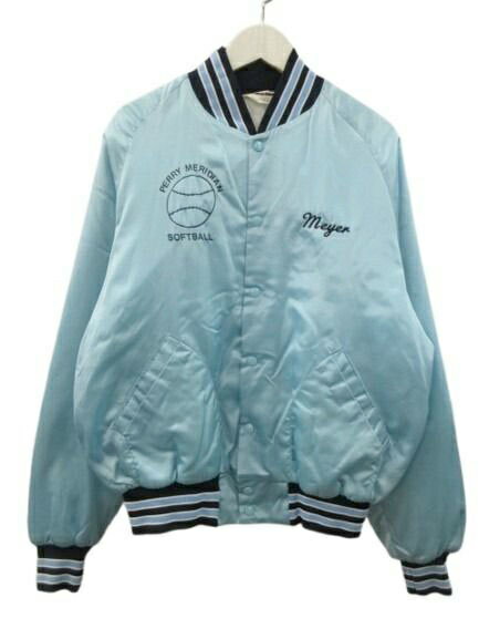【中古】ヴィンテージ VINTAGE 80s Don Alleson Athlrtic ナイロン スタジャン L USA製 ブルゾン 水色 メンズ 【ベクトル 古着】 260418