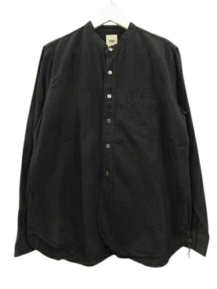 Other - 【中古】エフオービーファクトリー FOB FACTORY デニムバンドカラーシャツ 長袖 ブラック 黒 コットン 綿 2 M 日本製 トップス メンズ 【ベクトル 古着】 260512