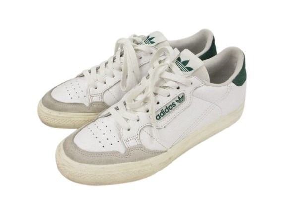 靴シューズ アディダス CONTINENTAL VULC 27,5cm 白緑