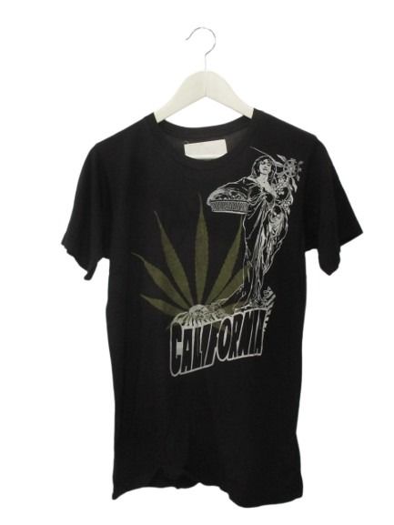 ローランドベリークリエイト ROLLAND BERRY CREATE Tシャツ 半袖 M カットソー プリント ブラック 黒 トップス メンズ  260608