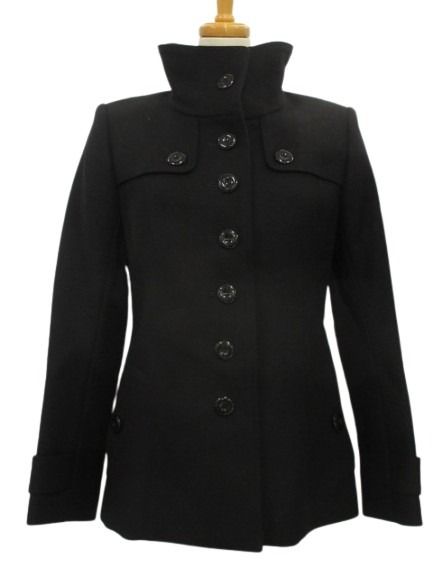 【中古】バーバリー ロンドン BURBERRY LONDON ウール コート スタンドカラー 38 ブラック 黒 アウター 上着 レディース 【ベクトル 古着】 260617 auc-vector-21036745 ブランド古着の買取販売ベクトル サンプル画像3