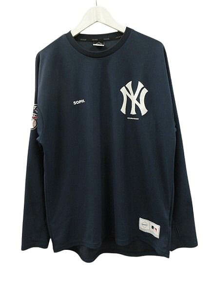 エフシーレアルブリストル F.C.Real Bristol FCRB MLB TOUR L/S PRE MATCH TOP NY ニューヨーク ヤンキース XL ネイビー FCRB-212007 メンズ  260630