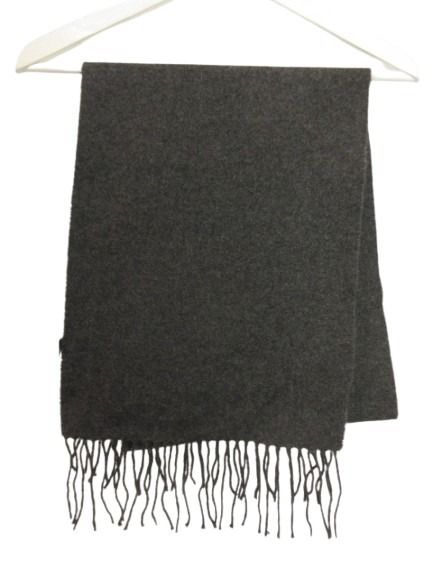 【中古】マフラー 無地 カシミヤ グレー メンズ レディース 【ベクトル 古着】 260705