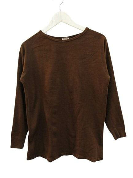 ヴィンテージ VINTAGE 80s DAMART アンダーシャツ L USA製 長袖 Tシャツ ロンT ダークブラウン メンズ レディース  260706