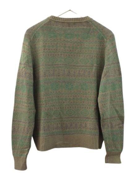 中古 バーバリー ロンドン BURBERRY LONDON ジャガード ニット プルオーバー Vネック M カーキ系 ウール カ auc-vector-21129616 ブランド古着の買取販売ベクトル サンプル画像2