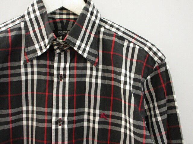 中古 バーバリーブラックレーベル BURBERRY BLACK LABEL チェック シャツ 長袖 2 ブラック 黒 トップス auc-vector-21129613 ブランド古着の買取販売ベクトル サンプル画像3