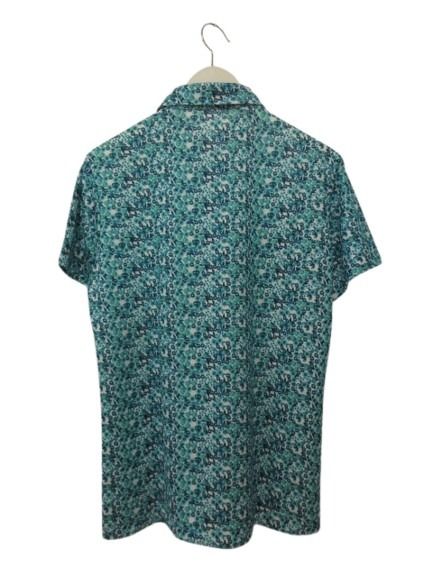 ブランド古着の買取販売ベクトルの【中古】ビバハート VIVA HEART ポロシャツ 48 半袖 ロゴ刺繍 花柄 プリント グリーン系 緑 トップス メンズ 【ベクトル 古着】 260731｜アングル2