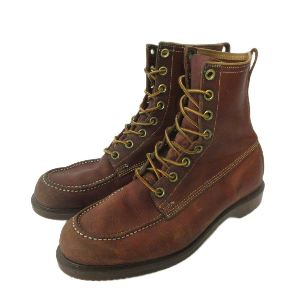【中古】Thorogood ソログッド WEINBRENNER レースアップ ワークブーツ 10 1/2EE ブラウン レザー 本革 シューズ 靴 メンズ 【ベクトル 古着】 260807