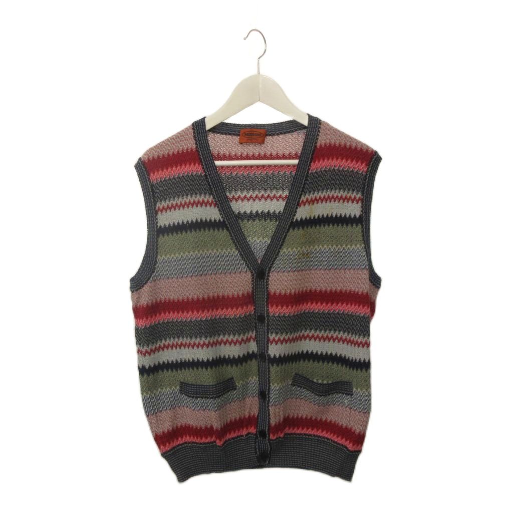 【MISSONI】ウールニットベスト　オンワード樫山　薄手　L-LL 楽天市場】ミッソーニ ベストの通販