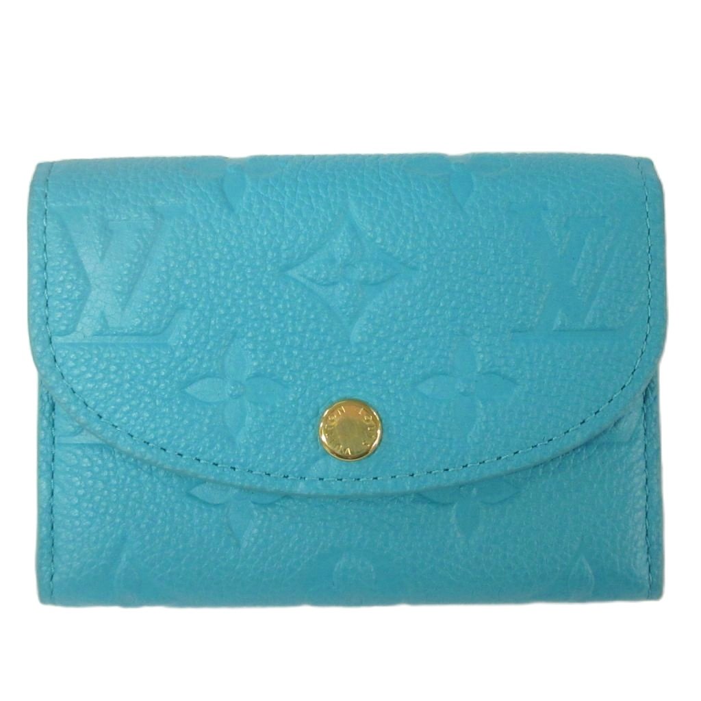 【中古】ルイヴィトン LOUIS VUITTON xTM 村上隆 ポルトモネ・ロザリ モノグラム・アンプラント カビラブルー M14085 ジップ付きカードケース ☆AA★ メンズ レディース 【ベクトル 古着】 260908