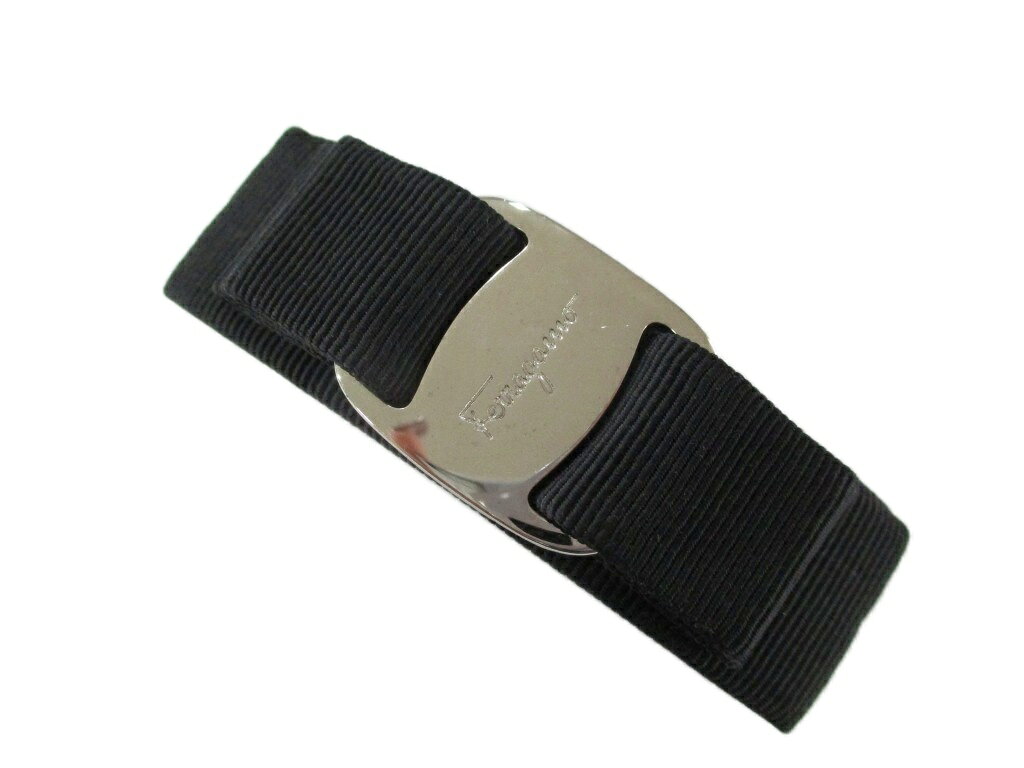 【中古】サルヴァトーレフェラガモ Salvatore Ferragamo ヴァラ リボン バレッタ 黒 ブラック ヘアアクセサリー ☆AA★ レディース 【ベクトル 古着】 260912