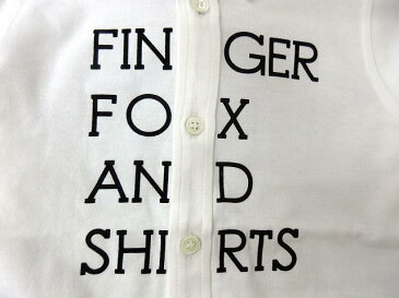 未使用品 フィンガーフォックスアンドシャツ FINGER FOX AND SHIRTS FFAS キッズ 30/- プレーン シャツ 長袖 WHT2 ロゴ プリント コットン 白 ホワイト 黒 ブラック 120 FFF Y6474 メンズ レディース 【中古】【ベクトル 古着】 180813 ブランド古着ベクトルプレミアム店