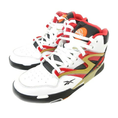 【中古】未使用品 リーボック Reebok タグ付き G55113 lassic Pump Omni Zone 2 "White/Red/Gold" ラシック パンプ オムニ ゾーン スニーカー 厚底 27.5cm 白 ホワイト メンズ 【ベクトル 古着】 240415