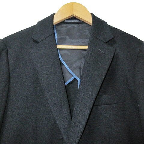 【中古】アニエスベーオム Agnes b. homme 美品 ウール テーラード ジャケット シングル 2B 背抜き T1 S相当 黒 ブラック IBO58 X メンズ 【ベクトル 古着】 241021