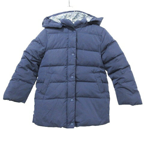 【中古】シップス SHIPS ダウンジャケット 上着 キッズ 女の子 フェザー 120cm ネイビー キッズ 【ベクトル 古着】 241107