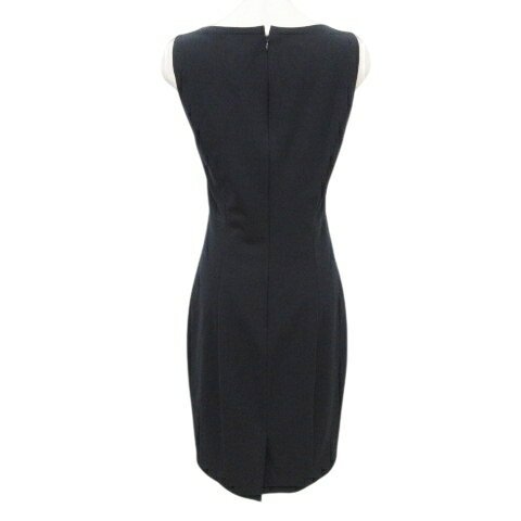 【中古】セオリー Theory 美品 ノースリーブ ワンピース ひざ丈 無地 01-9905531 2 約Mサイズ 紺 ネイビー IBO60 レディース 【ベクトル 古着】 241122