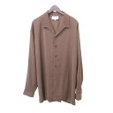 【中古】古着 美品 CARMEL ZHAO シャツ 長袖 無地 ブラウス 茶 ブラウン メンズ 【ベクトル 古着】 250331