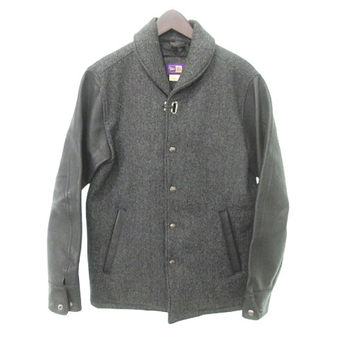 【中古】ニューエラ NEW ERA Exhibition Line Shawl-Collar Varsity Jacket ヴァーシティ ジャケット アウター コート ヘリンボーン 日本製 Lサイズ ダークグレー 黒 ブラック メンズ 【ベクトル 古着】 250512 【中古】ニューエラ NEW ERA Exhibition Line Shawl-Collar Varsity Jacket ヴァーシティ ジャケット アウター コート ヘリンボーン 日本製 Lサイズ ダークグレー 黒 ブラック メンズ 【ベクトル 古着】 250512