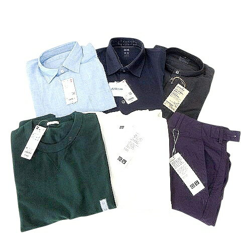 【中古】未使用品 ユニクロ UNIQLO GU 無印良品 タグ付き 6点セット まとめ売り トップス シャツ パンツ M〜XL A0620 メンズ 【ベクトル 古着】 250619のサムネイル