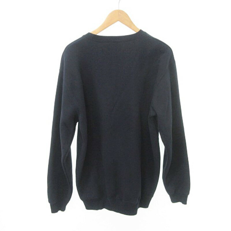 【中古】ユーテーマ Utheme Logo Sweat ロゴ スウェット トレーナー 長袖 裏起毛 Lサイズ 紺 ネイビー メンズ 【ベクトル 古着】 250622