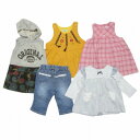 【中古】ベベ bebe eab 5点セット ベビー服 子ども服 女の子用 70〜95cm おまとめ ジャンパースカート ニット デニムパンツ ノースリーブ 長袖...