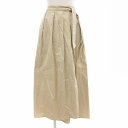【中古】ハレ HARE イージースカート ミモレ ロング タック S ベージュ /JS レディース 【ベクトル 古着】 250724