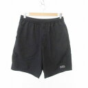 【中古】ザエンノイプロフェッショナル The ennoy Professional 美品 25SS ENNOY Nylon Easy Shorts ハーフパンツ ボトム ロゴ SS25BRENPT02LP 日本製 Mサイズ 黒 ブラック メンズ 【ベクトル 古着】 250713