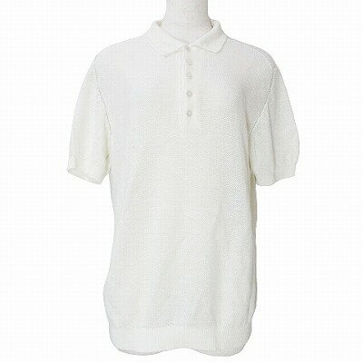 【中古】パラスパレス Pallas Palace VM ヴーム 大きいサイズ 半袖 リネン ニット シャツ 薄手 4 LL相..