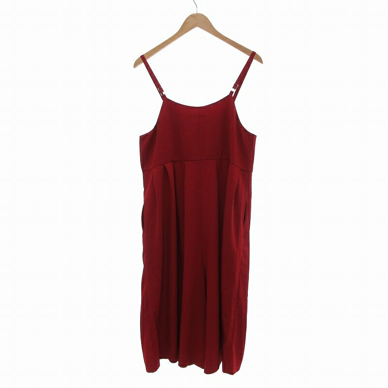 【中古】ニコル セレクション NICOLE Selection オーバーオール サロペット ノースリーブ 38 赤 レッド /JS レディース 【ベクトル 古着】 250812