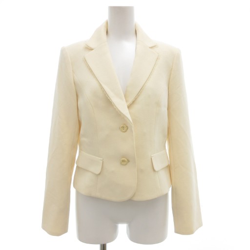 【中古】PETIT CARINA 東京ソワール フォーマル セットアップ ジャケット 総裏地 シングル スカート ひざ丈 11 アイボリー /AE レディース 【ベクトル 古着】 250830